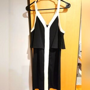 Bar III Black and White Sleeveless Dress